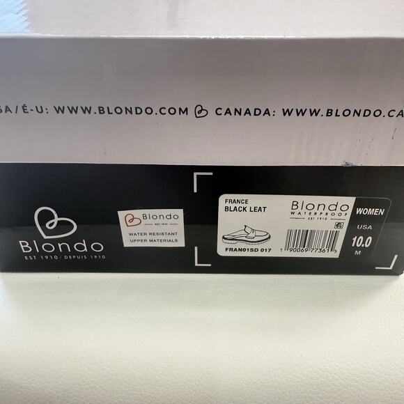 NEW Penny Loafer Mule Womens 10 Black Leather Lug Sole Slide On Waterproof. - Picture 11 of 12